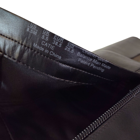 NATURALIZER CATIE LEATHER ANKLE BOOTIE WOMEN'S 8.5 BLACK PLATFORM BLOCK HEEL - Picture 14 of 16